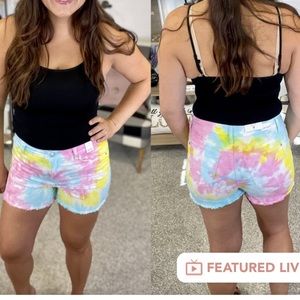 Judy Blue Tie Dye Denim shorts